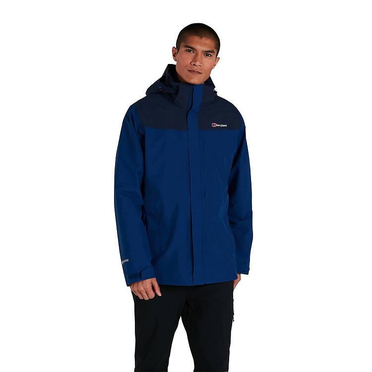 Pánska Nepremokavá Bunda Berghaus Gore Tex Hillwalker Interactive Tmavo Modre Slovensko 9576DIBZJ